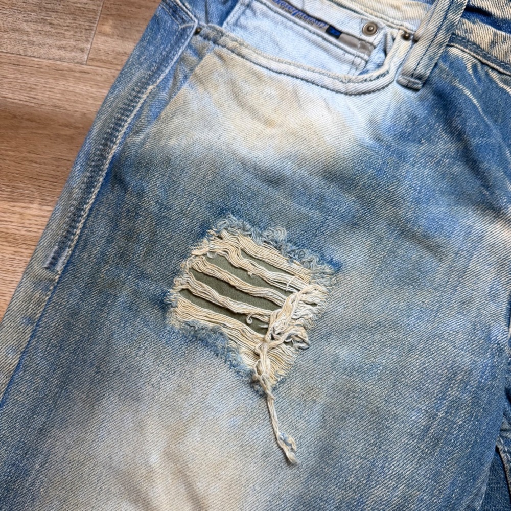 Diesel Light Blue Distressed Bootcut Jeans - Picture 7 of 16